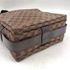Louis Vuitton Naviglio Damier Ebene Brown Shoulder Bag Gold — view 7