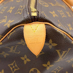 Louis Vuitton Keepall 45 Monogram Leather Brown Light Boston Bag Gold — view 4