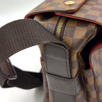 Louis Vuitton Naviglio Damier Ebene Brown Shoulder Bag Gold — view 5