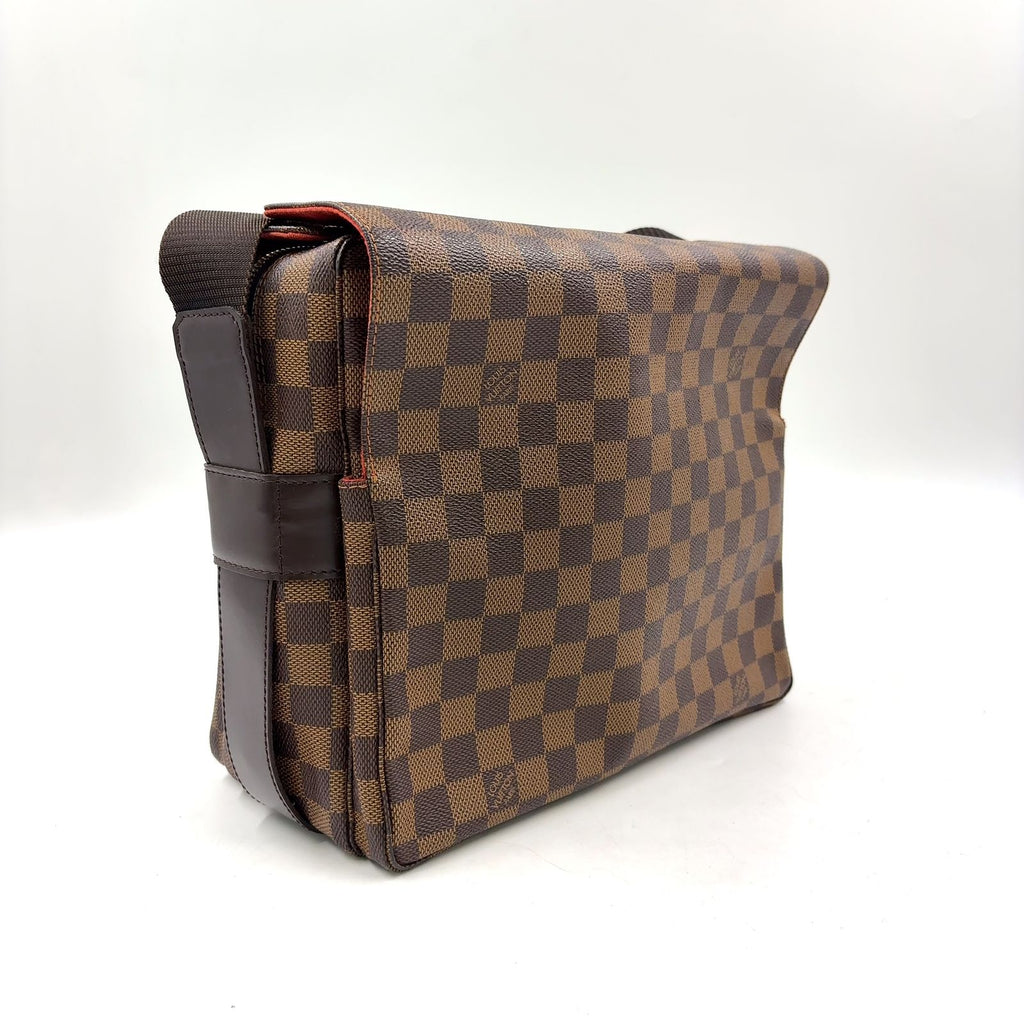 Louis Vuitton Naviglio Damier Ebene Brown Shoulder Bag Gold — view 2