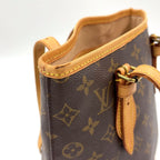 Louis Vuitton Bucket PM Monogram Leather Brown Light Shoulder Bag Gold — view 8