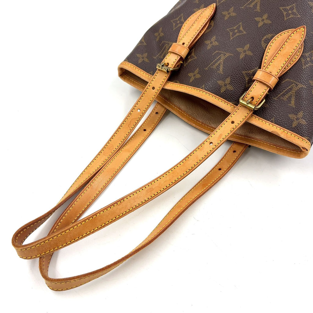 Louis Vuitton Bucket PM Monogram Leather Brown Light Shoulder Bag Gold — view 5