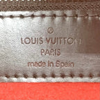 Louis Vuitton Hampstead MM Damier Ebene Leather Brown Tote Bag Gold — view 4