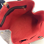 Louis Vuitton Hampstead MM Damier Ebene Leather Brown Tote Bag Gold — view 3