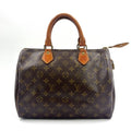 Louis Vuitton Speedy 30 Monogram Leather Brown Light Handbag Gold