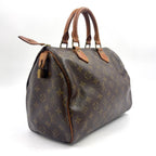 Louis Vuitton Speedy 30 Monogram Leather Brown Light Handbag Gold — view 2