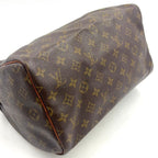 Louis Vuitton Speedy 30 Monogram Leather Brown Light Handbag Gold — view 8
