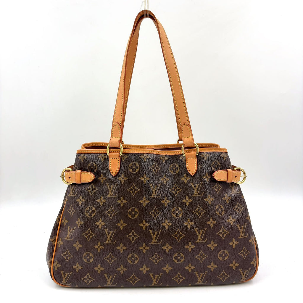 Louis Vuitton Batignolles Oriental Monogram Leather Brown Light Tote Bag Gold
