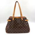 Louis Vuitton Batignolles Oriental Monogram Leather Brown Light Tote Bag Gold