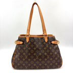 Louis Vuitton Batignolles Oriental Monogram Leather Brown Light Tote Bag Gold