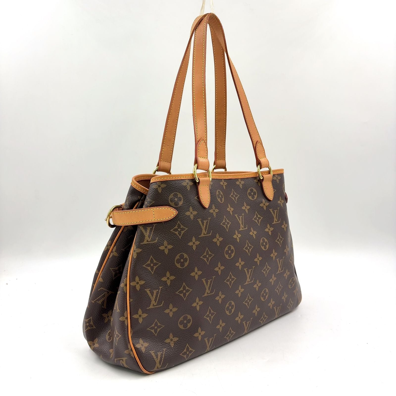 Louis Vuitton Batignolles Oriental Monogram Leather Brown Light Tote Bag Gold — view 2