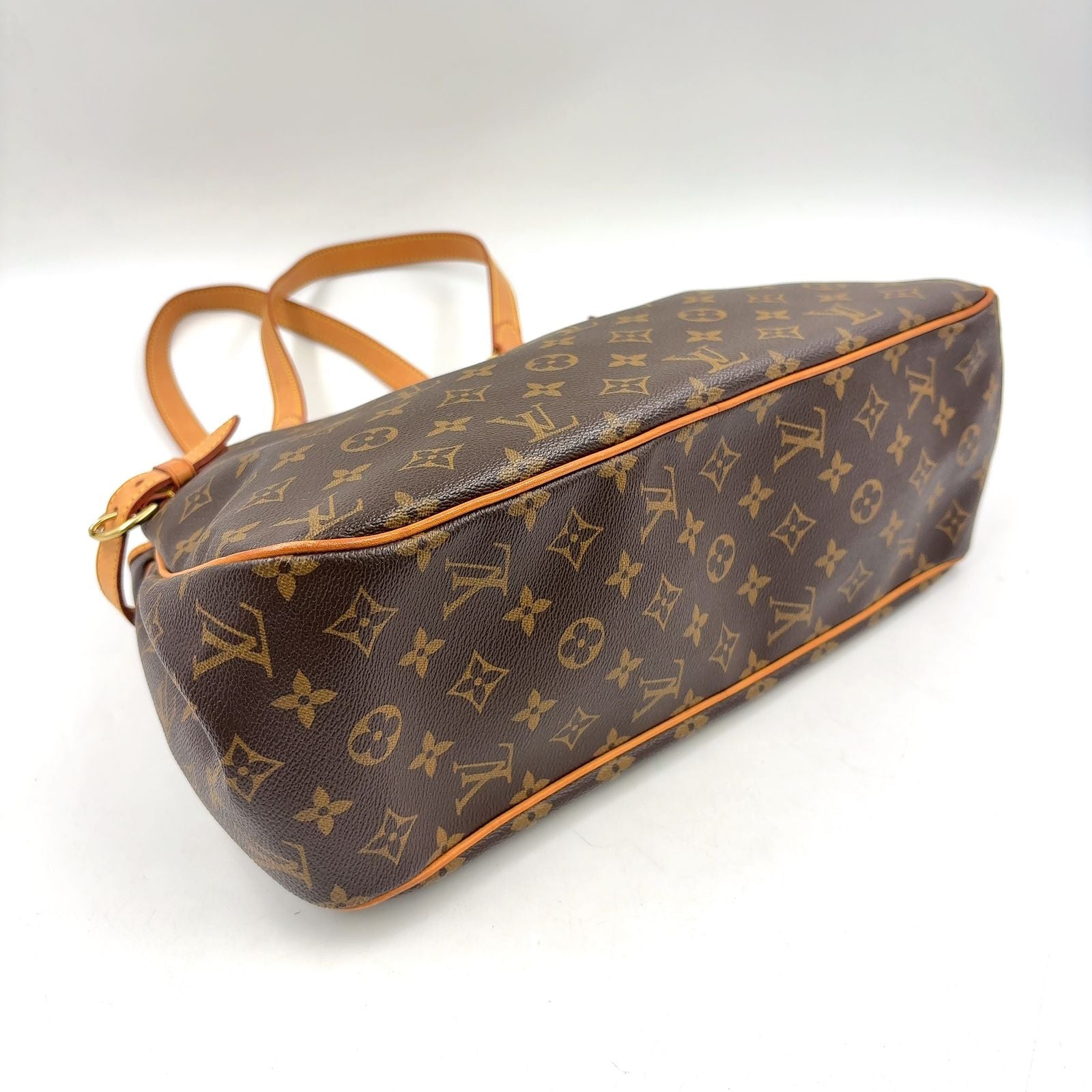 Louis Vuitton Batignolles Oriental Monogram Leather Brown Light Tote Bag Gold — view 8