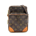 Louis Vuitton Amazon Monogram Leather Brown Shoulder Bag Gold