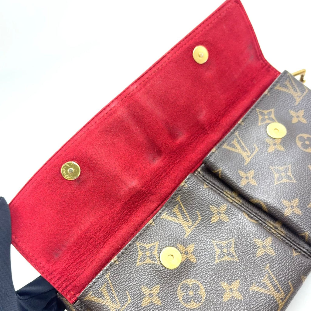 Louis Vuitton Viva Cite MM Monogram Blurry Leather Brown Shoulder Bag Gold — view 7