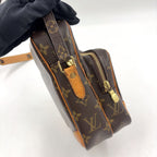 Louis Vuitton Amazon Monogram Leather Brown Shoulder Bag Gold — view 6
