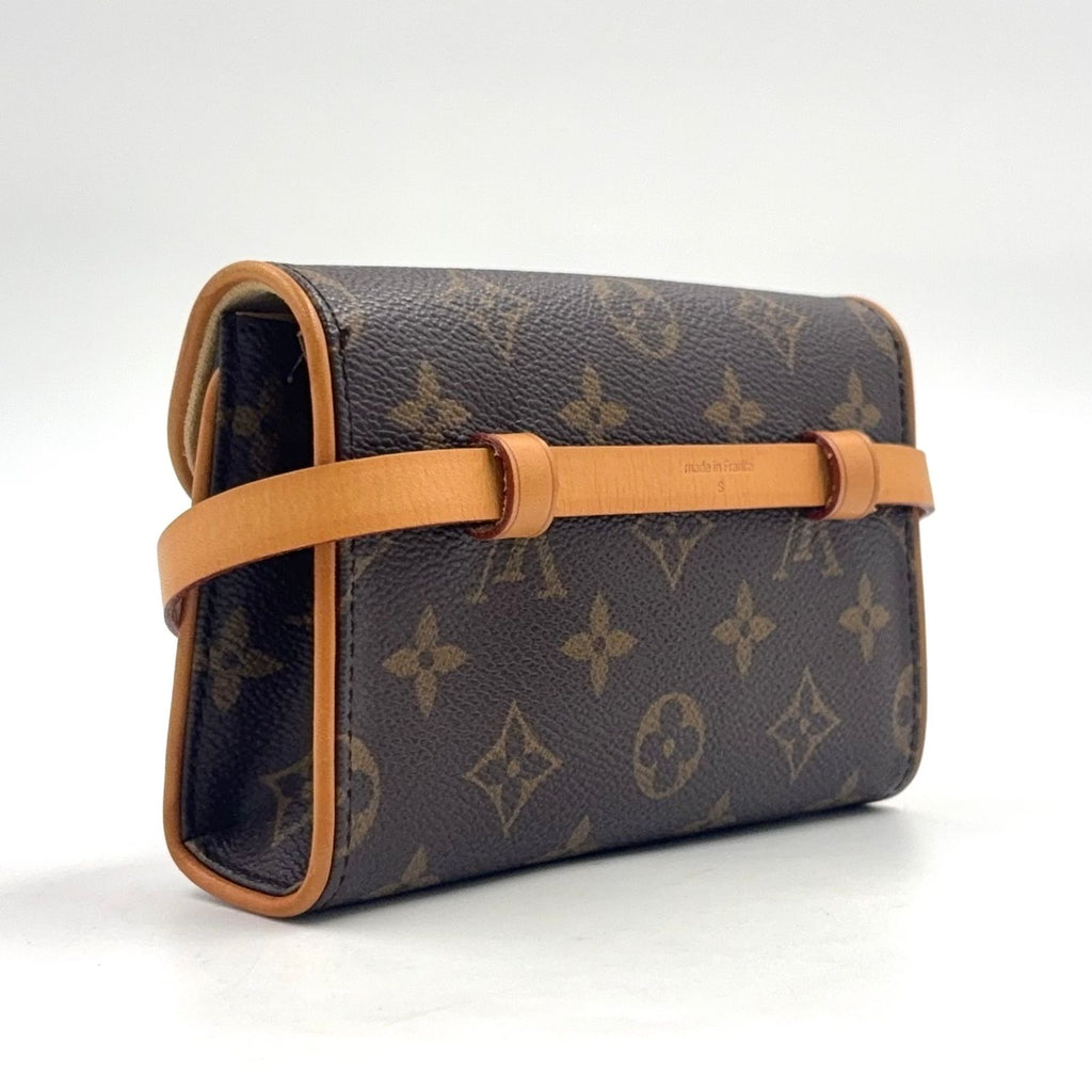 Louis Vuitton Pochette Twin PM Monogram XS Leather Brown Shoulder Bag Gold — view 2