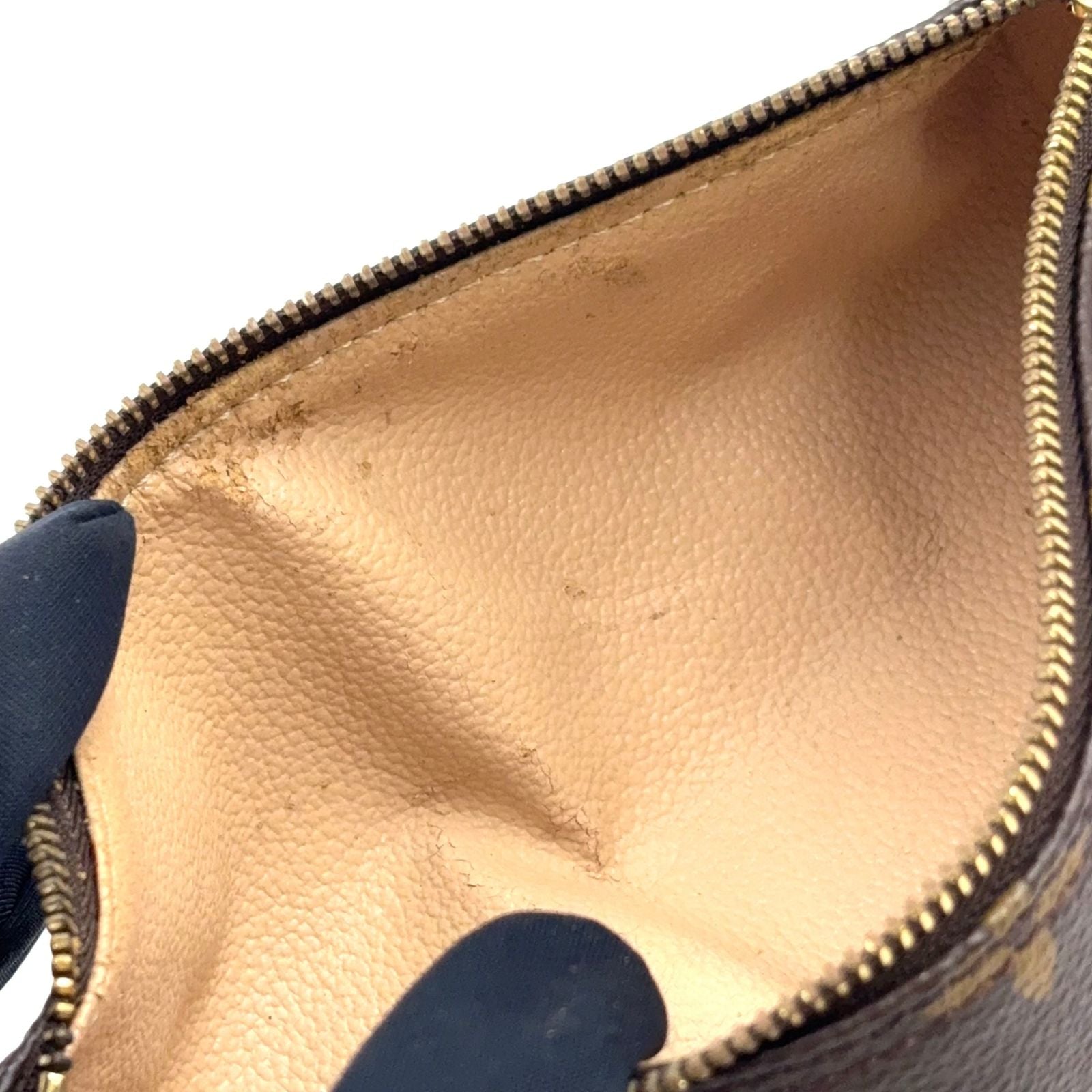 Louis Vuitton Trousse Monogram Leather Brown Pouch Gold — view 5