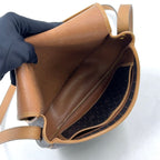 Dior Honeycomb Leather Dark Brown Light Shoulder Bag Gold — view 3