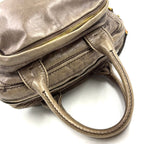 Prada Vitello Shine Bowlet Calfskin Gray Handbag Gold — view 5