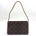 Louis Vuitton Recital Monogram Leather Brown Handbag Gold
