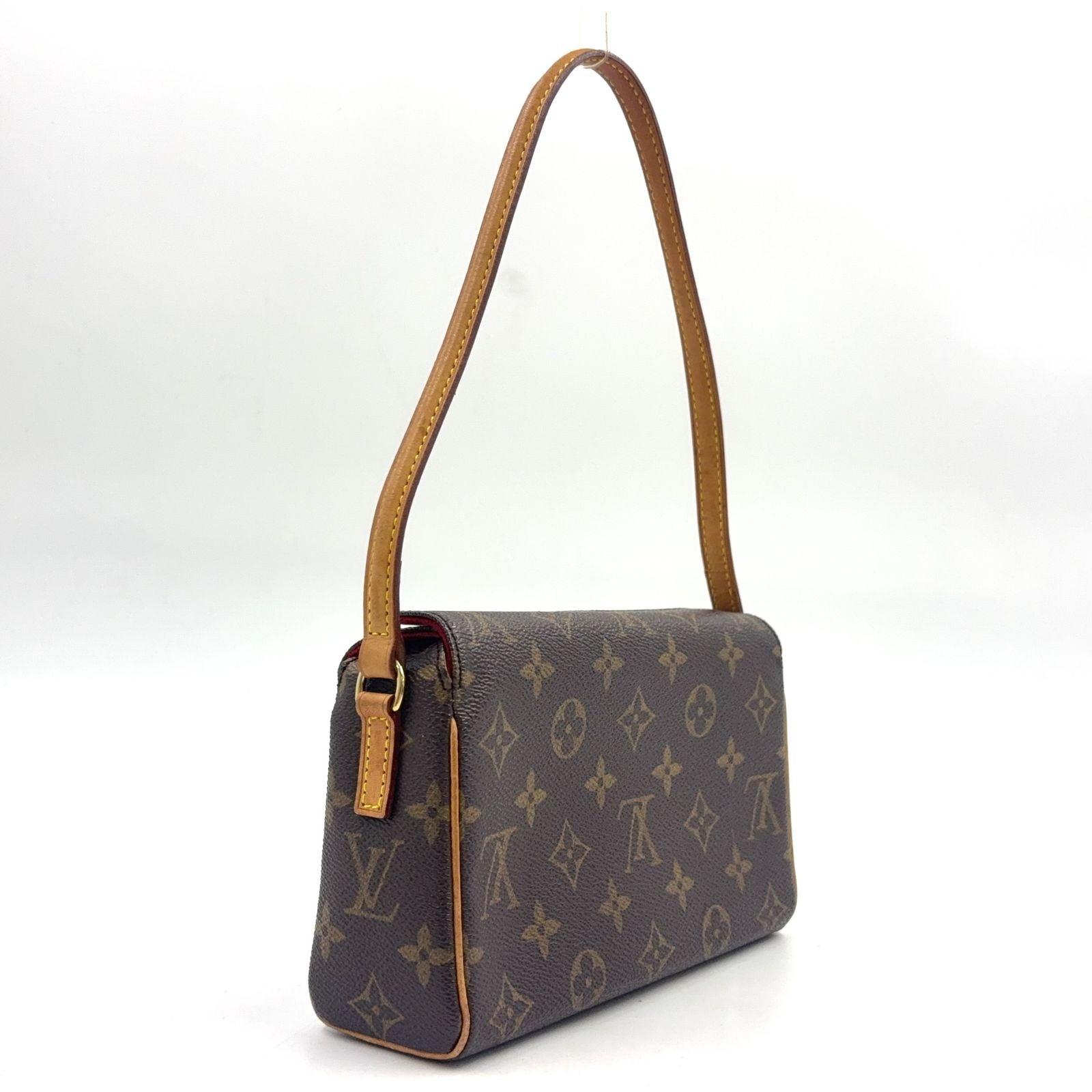 Louis Vuitton Recital Monogram Leather Brown Handbag Gold — view 2