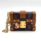 Louis Vuitton Essential Trunk Catgram Leather Brown Black Back Charm Gold