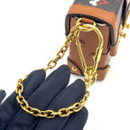 Louis Vuitton Essential Trunk Catgram Leather Brown Black Back Charm Gold — view 5