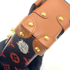 Louis Vuitton Essential Trunk Catgram Leather Brown Black Back Charm Gold — view 7
