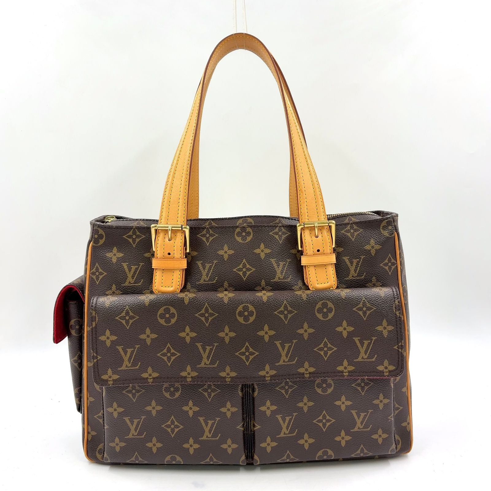 Louis Vuitton Multiplicity Monogram Leather Brown Light Handbag Gold