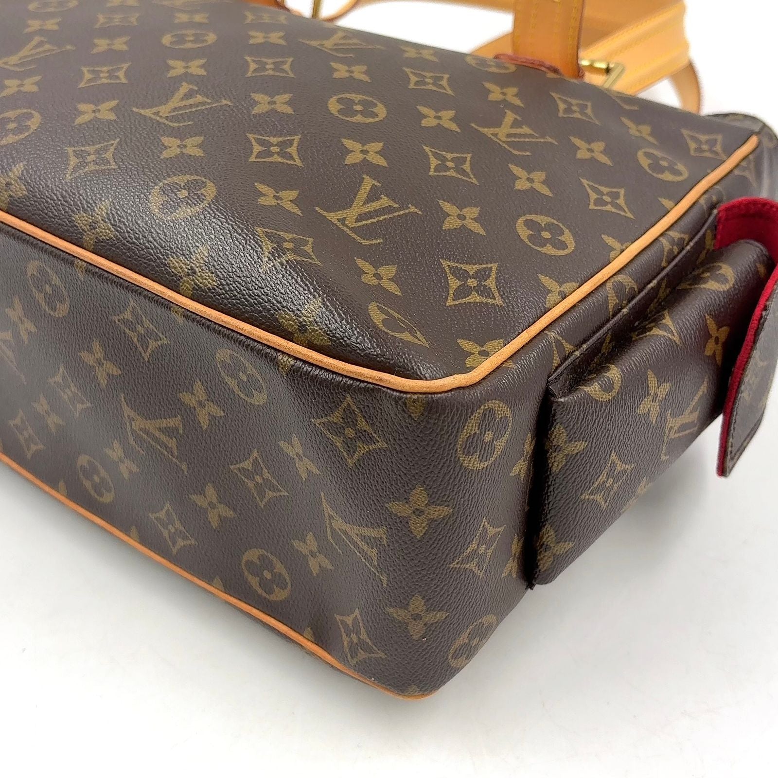 Louis Vuitton Multiplicity Monogram Leather Brown Light Handbag Gold — view 8