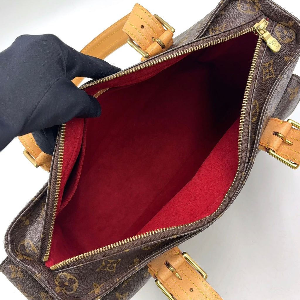 Louis Vuitton Multiplicity Monogram Leather Brown Light Handbag Gold — view 3