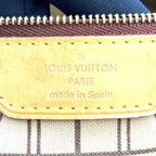 Louis Vuitton Neverfull MM Monogram Leather Brown Tote Bag Gold — view 4