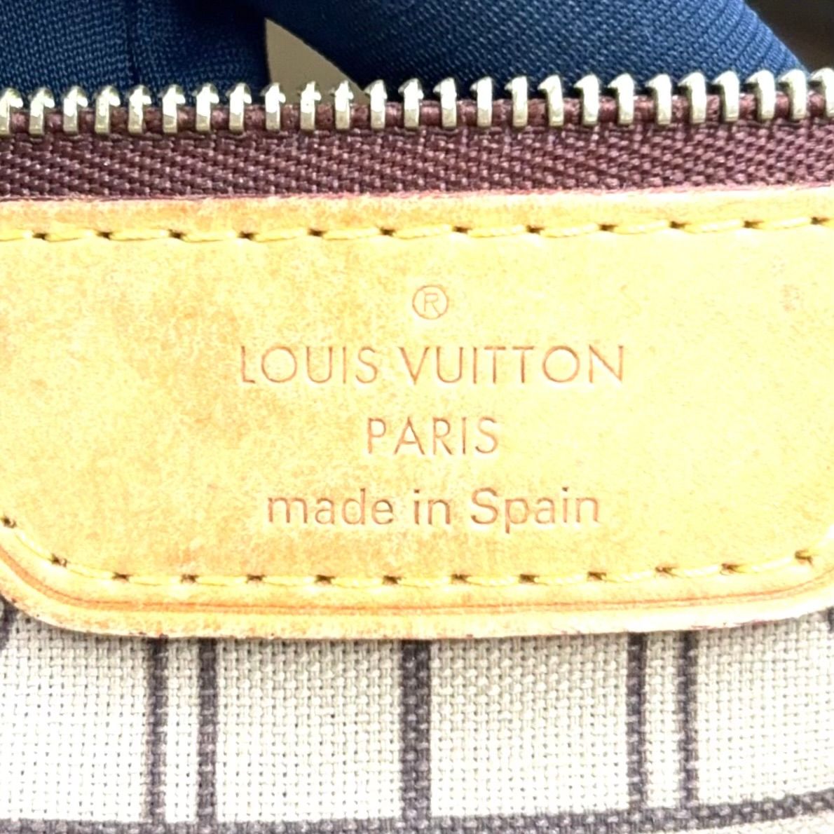 Louis Vuitton Neverfull MM Monogram Leather Brown Tote Bag Gold — view 4
