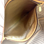 Louis Vuitton Neverfull MM Monogram Leather Brown Tote Bag Gold — view 7