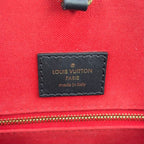 Louis Vuitton On The Go MM Monogram Giant Leather Brown Black Light Tote Bag Gold — view 4