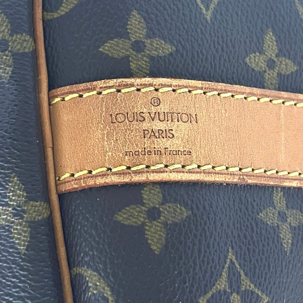 Louis Vuitton Keepall Bandouliere 60 Monogram Leather Brown Light Boston Bag — view 4