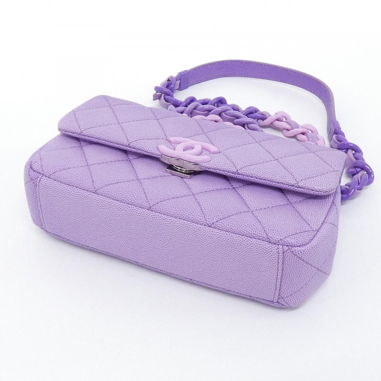 Chanel Shoulder Bag Purple — view 3