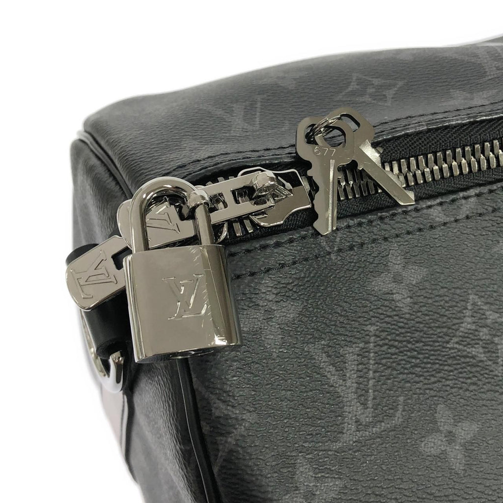 Louis Vuitton Monogram Eclipse Keepall Bandouliere 55 Boston Bag — view 3