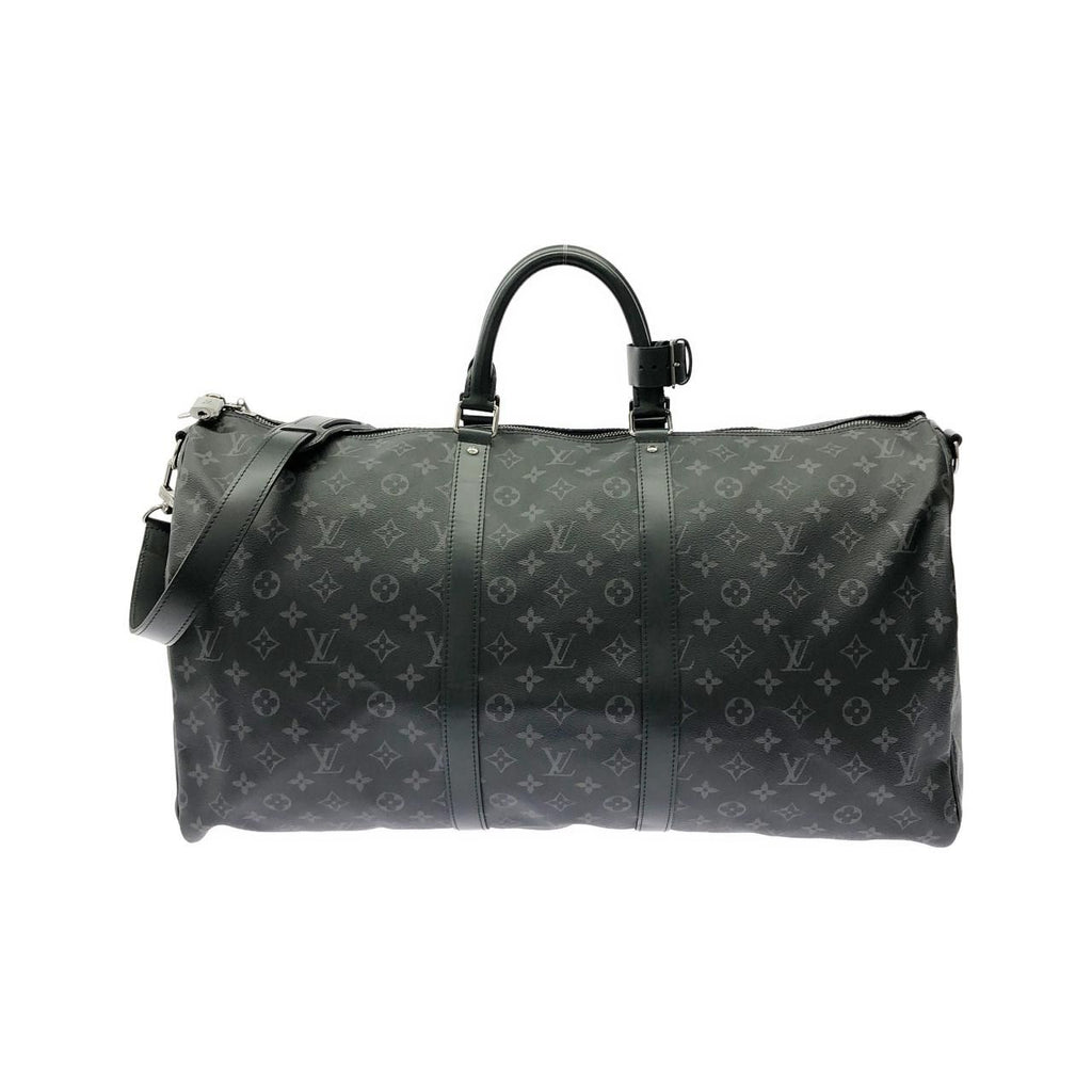 Louis Vuitton Monogram Eclipse Keepall Bandouliere 55 Boston Bag