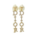 Dior Tribal Earrings Gold
