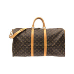 Louis Vuitton Monogram Keepall Bandouliere 55 Boston Bag