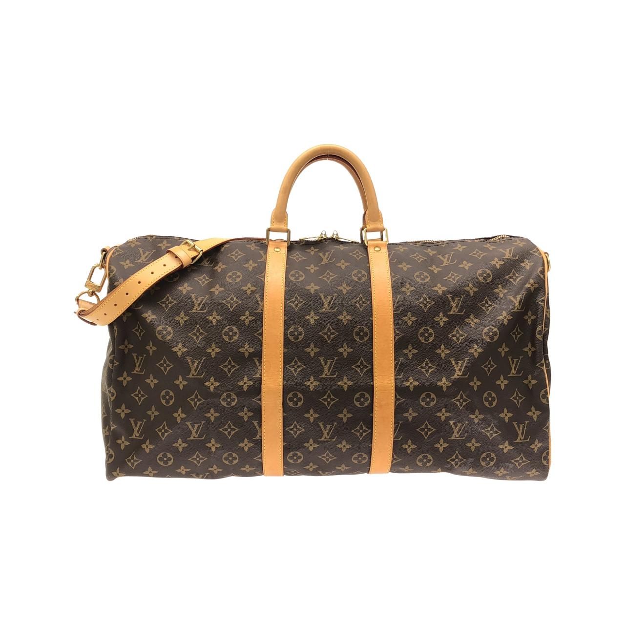 Louis Vuitton Monogram Keepall Bandouliere 55 Boston Bag