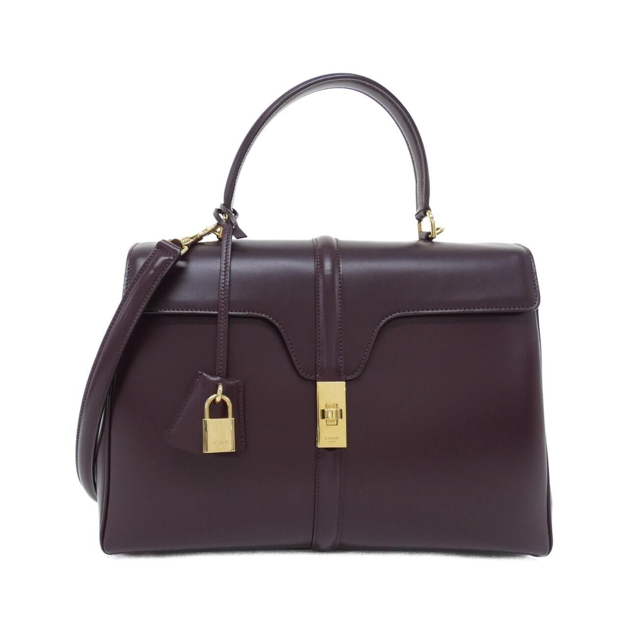 Celine 16 Bag Handbag Burgundy