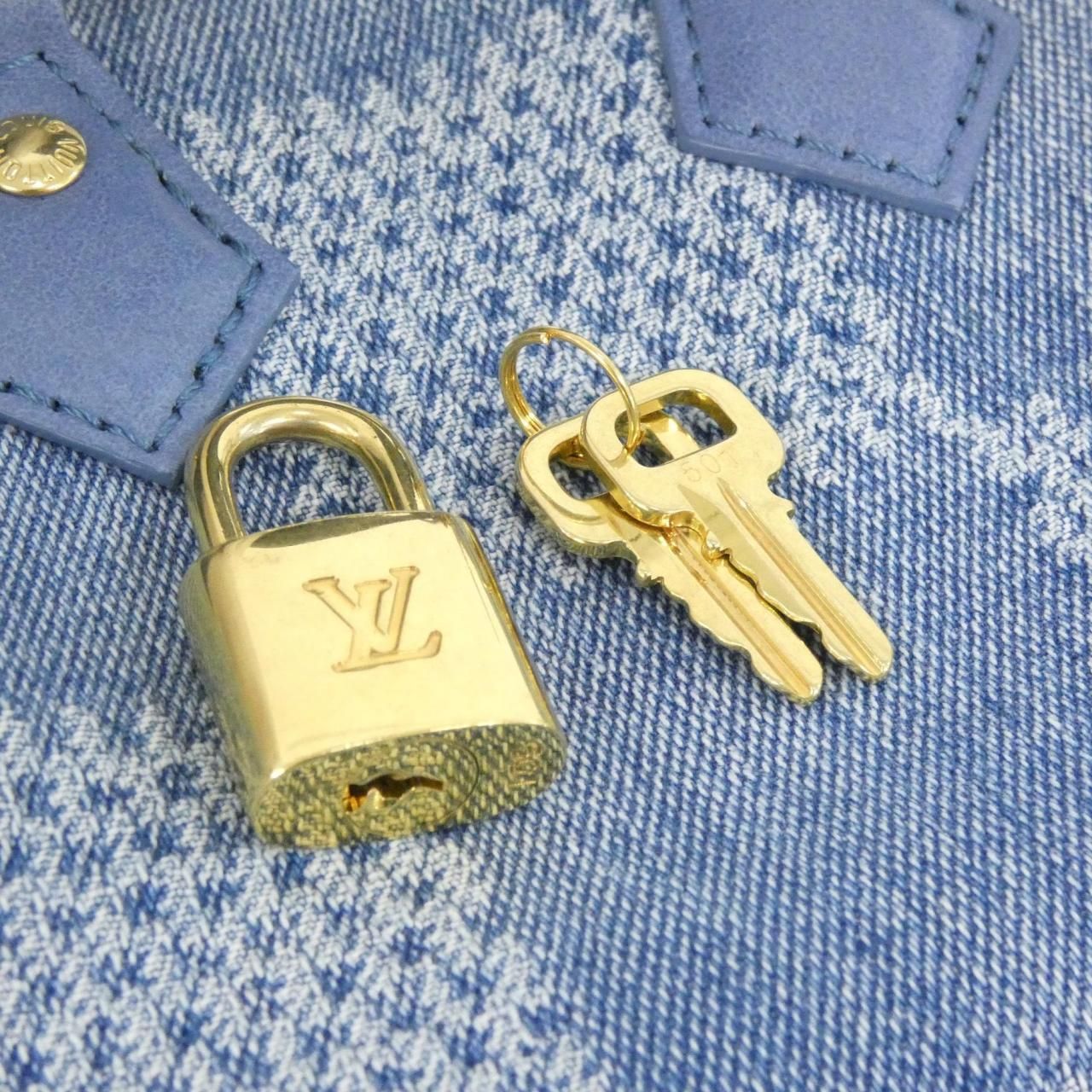 Louis Vuitton Damier Denim Speedy Bandouliere 18 — view 7