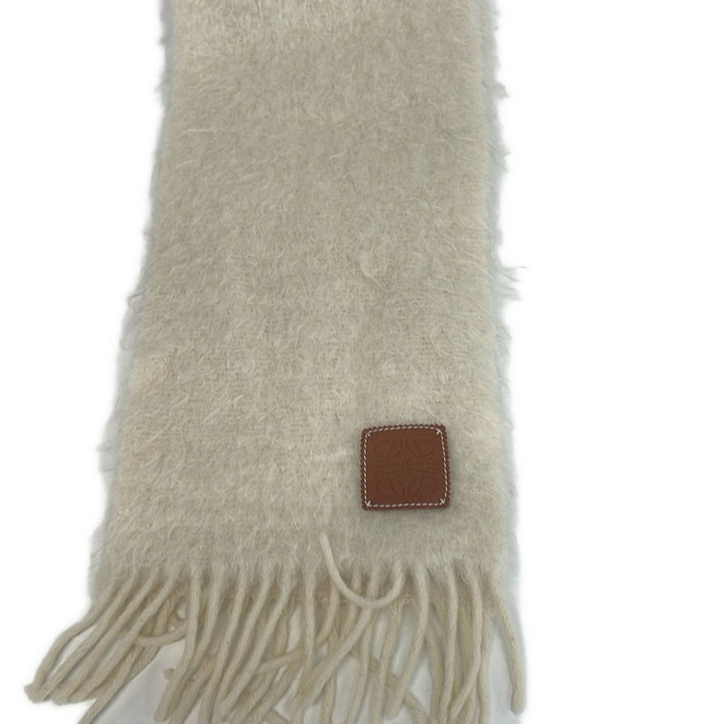 Loewe Scarf White Wool — view 5