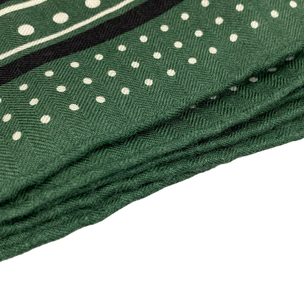 Hermes Shawl Carre Geant 140 Green les Cles Bandana Cashmere Silk Scarf — view 4