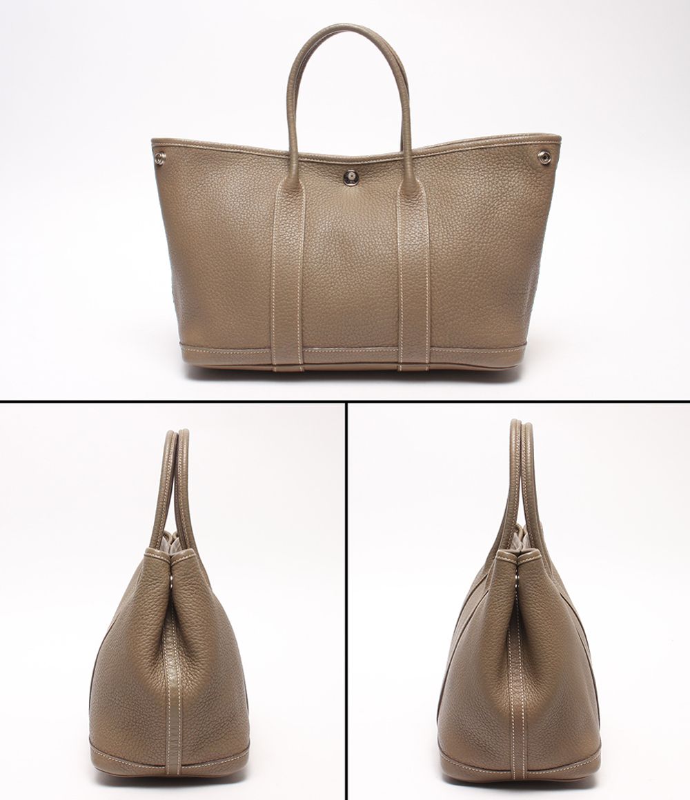 Hermes Handbag Silver Garden Party TPM — view 6