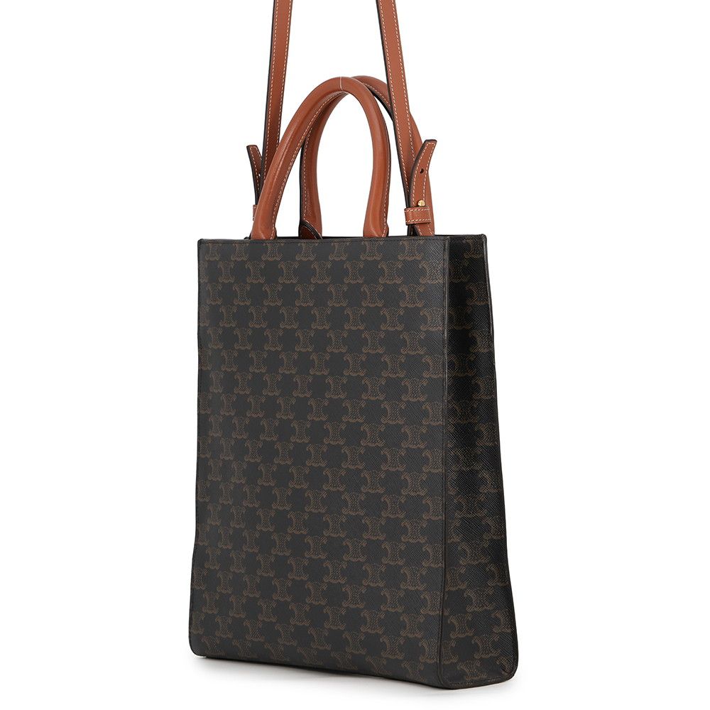 Celine Triomphe Small Vertical Cabas Leather 2-Way Shoulder Bag — view 2