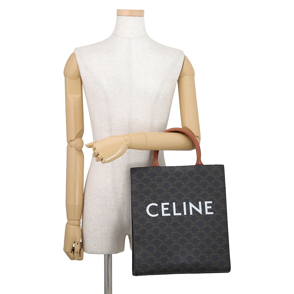 Celine Triomphe Small Vertical Cabas Leather 2-Way Shoulder Bag — view 4