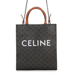 Celine Triomphe Small Vertical Cabas Leather 2-Way Shoulder Bag
